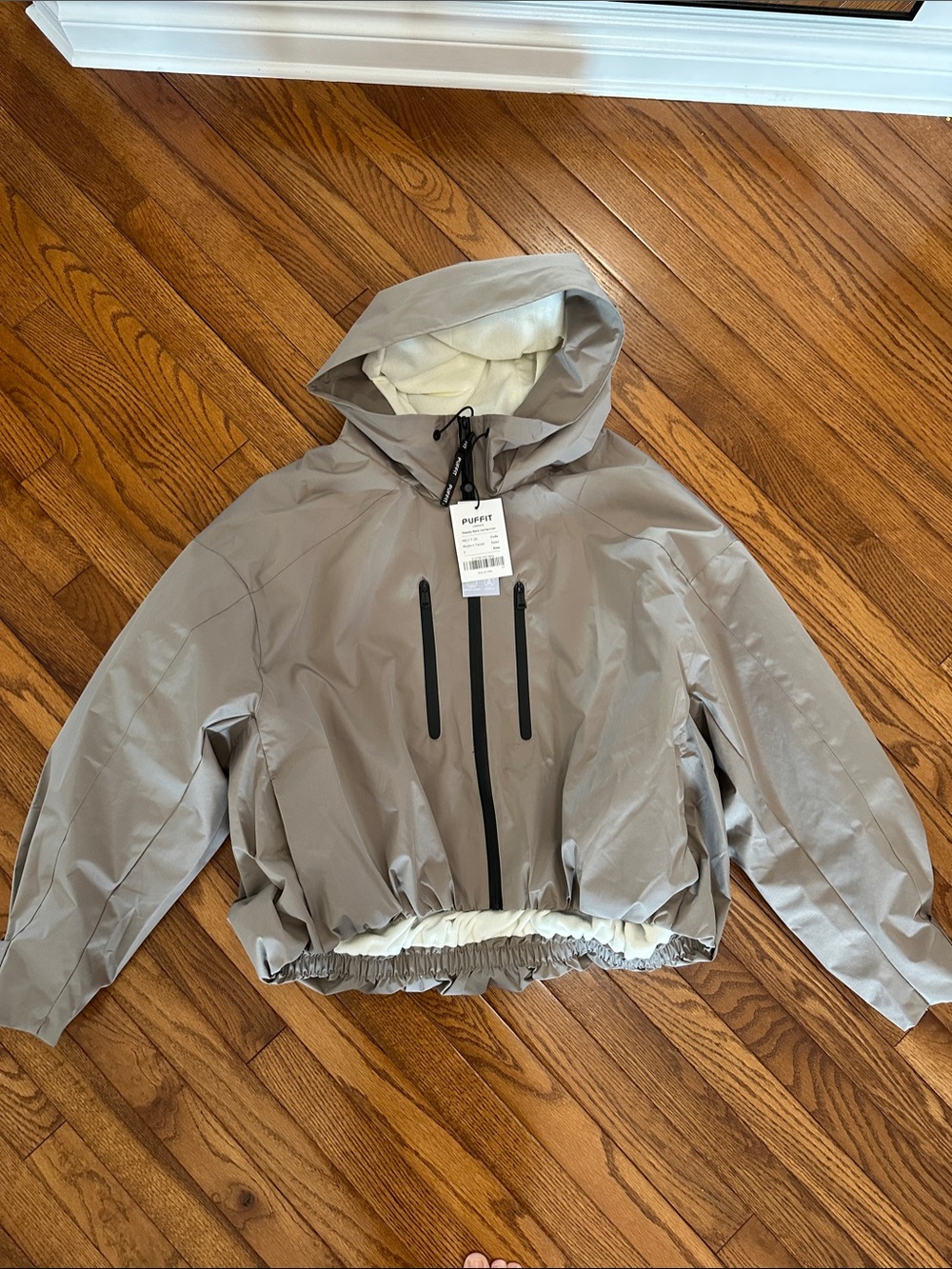 Kids Hooded Lightweight Jacket - Gray
